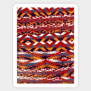 Antique Uzbek Kilim Rug Pattern Sticker